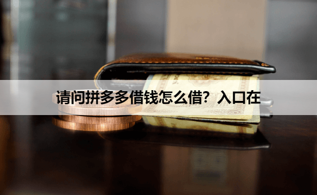 请问拼多多借钱怎么借？入口在