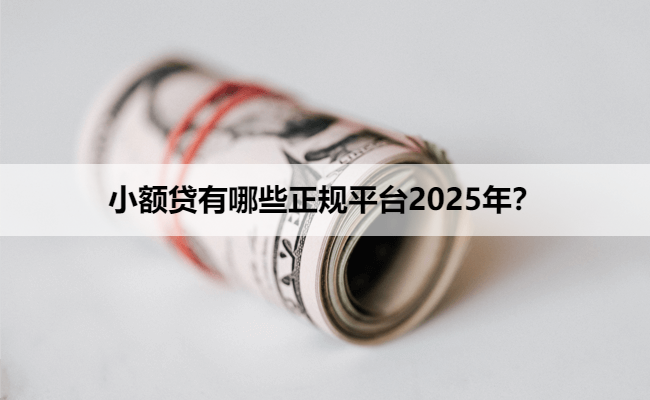 小额贷有哪些正规平台2025年？