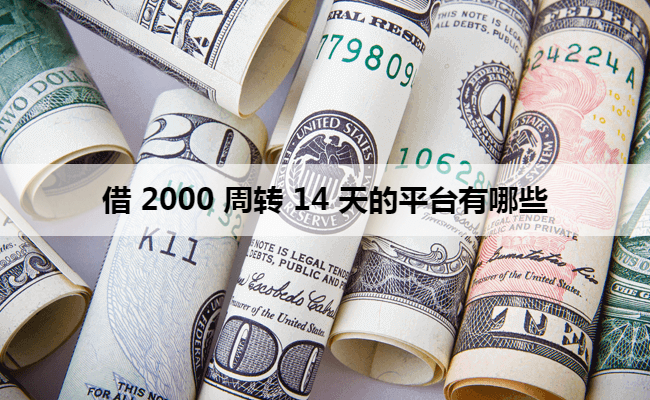 借 2000 周转 14 天的平台有哪些