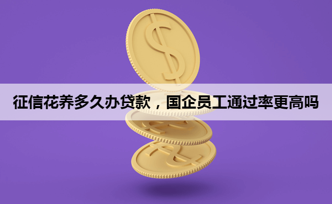 征信花养多久办贷款，国企员工通过率更高吗
