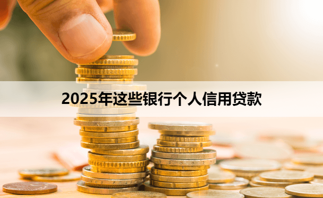 2025年这些银行个人信用贷款