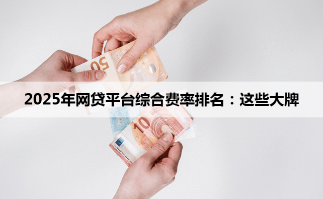 2025年网贷平台综合费率排名：这些大牌