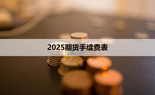 2025期货手续费表