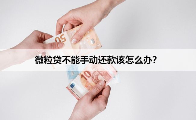 微粒贷不能手动还款该怎么办？