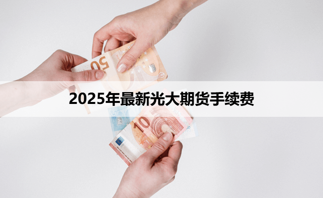 2025年最新光大期货手续费
