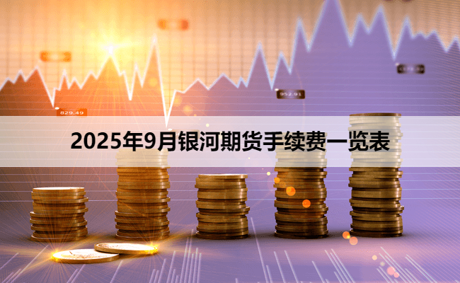 银河期货最低手续费一览表2025年9月