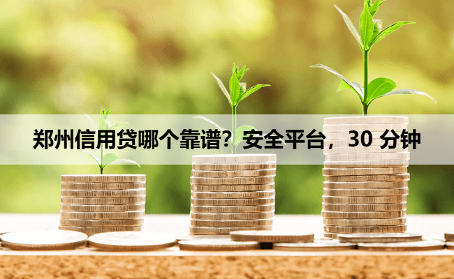 郑州信用贷哪个靠谱？安全平台，30 分钟