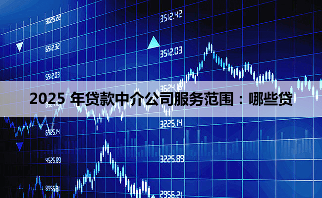 2025 年贷款中介公司服务范围：哪些贷