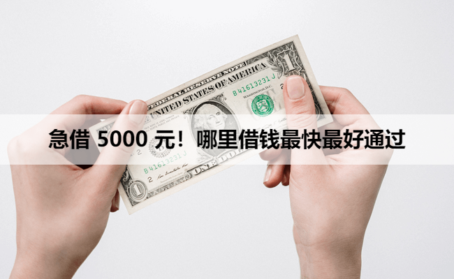 急借 5000 元！哪里借钱最快最好通过