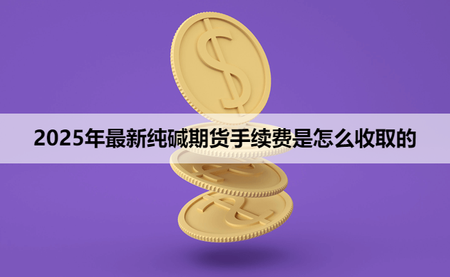 2025年最新纯碱期货手续费是怎么收取的