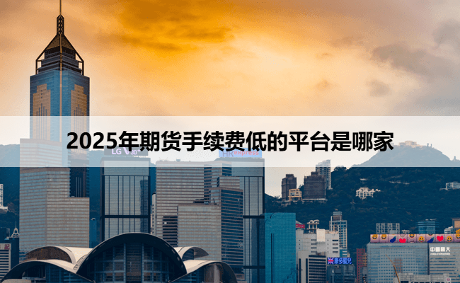 2025年期货手续费低的平台是哪家