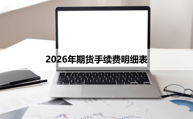 2026年期货手续费明细表