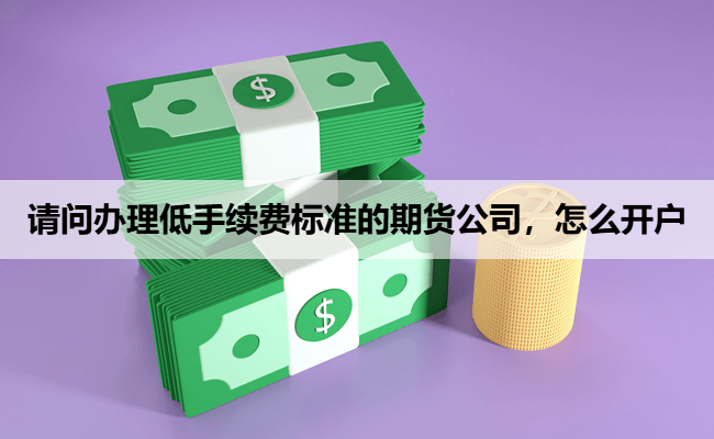 请问办理低手续费标准的期货公司,怎么开户