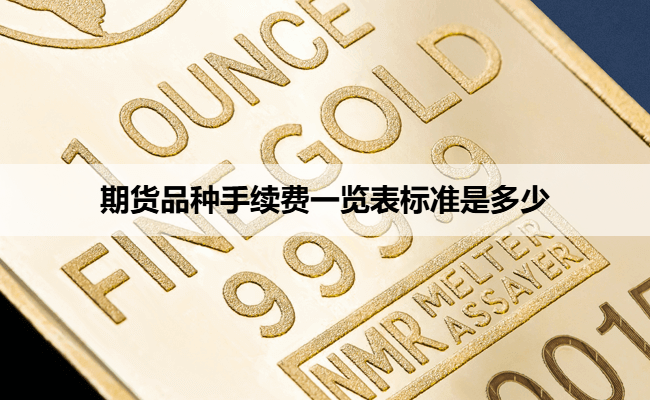 期货品种手续费一览表标准是多少