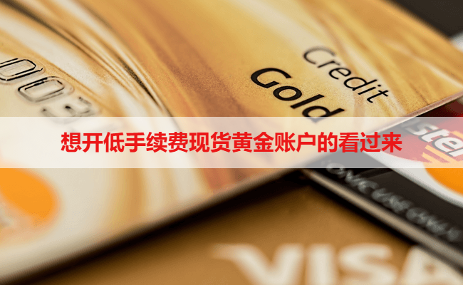 想开低手续费现货黄金账户的看过来