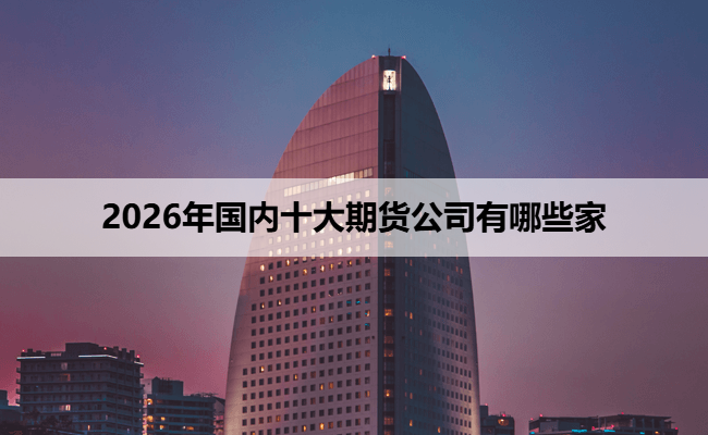 2026年国内十大期货公司有哪些家