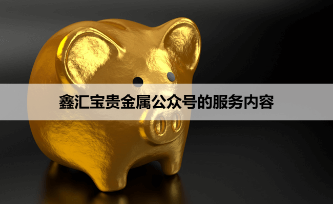 鑫汇宝贵金属公众号的服务内容