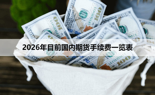 2026年目前国内期货手续费一览表