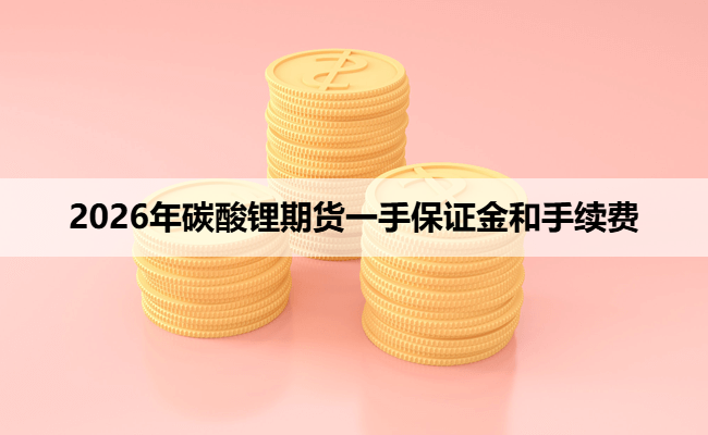 2026年碳酸锂期货一手保证金和手续费