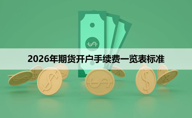 2026年期货开户手续费一览表标准