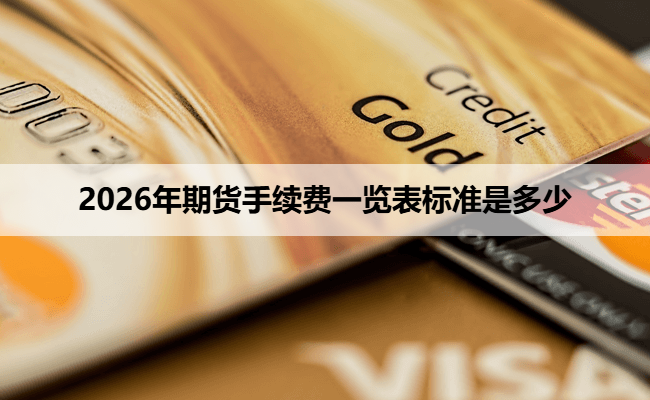 2026年期货手续费一览表标准是多少