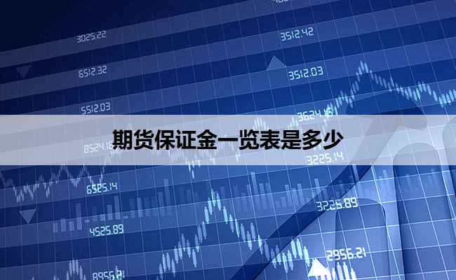 期货保证金一览表是多少