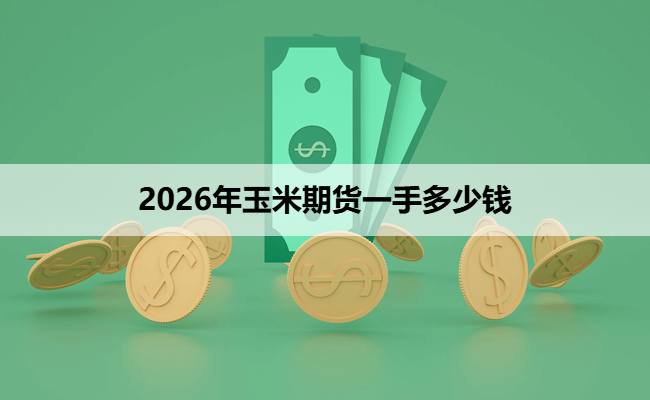 2026年玉米期货一手多少钱