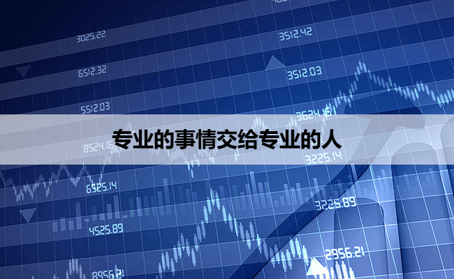 专业的事情交给专业的人