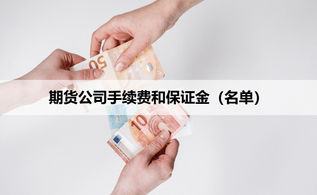 期货公司手续费和保证金（名单）
