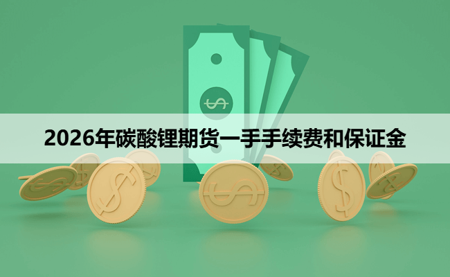 2026年碳酸锂期货一手手续费和保证金