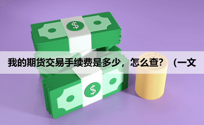 我的期货交易手续费是多少,怎么查?(一文