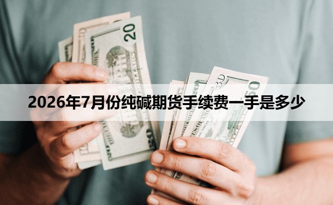 2026年7月份纯碱期货手续费一手是多少