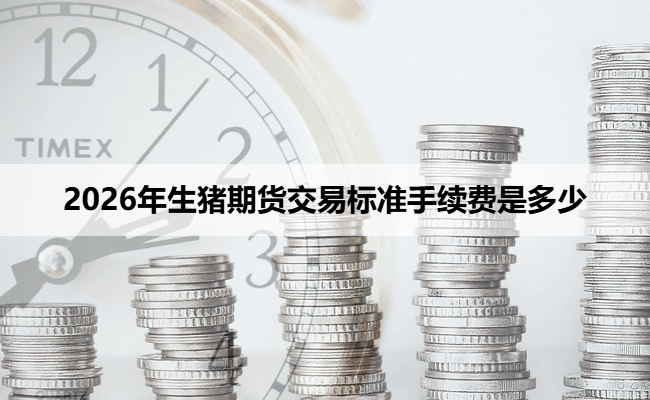 2026年生猪期货交易标准手续费是多少
