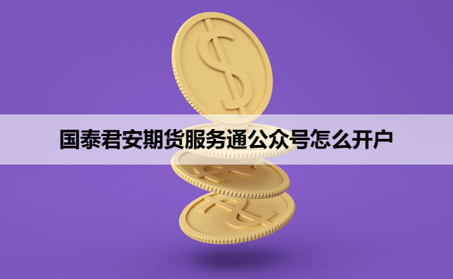 国泰君安期货服务通公众号怎么开户