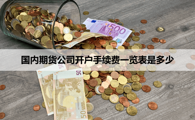 国内期货公司开户手续费一览表是多少