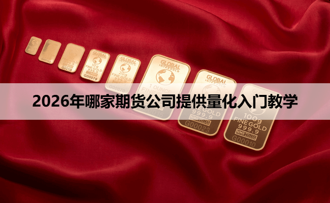 2026年哪家期货公司提供量化入门教学